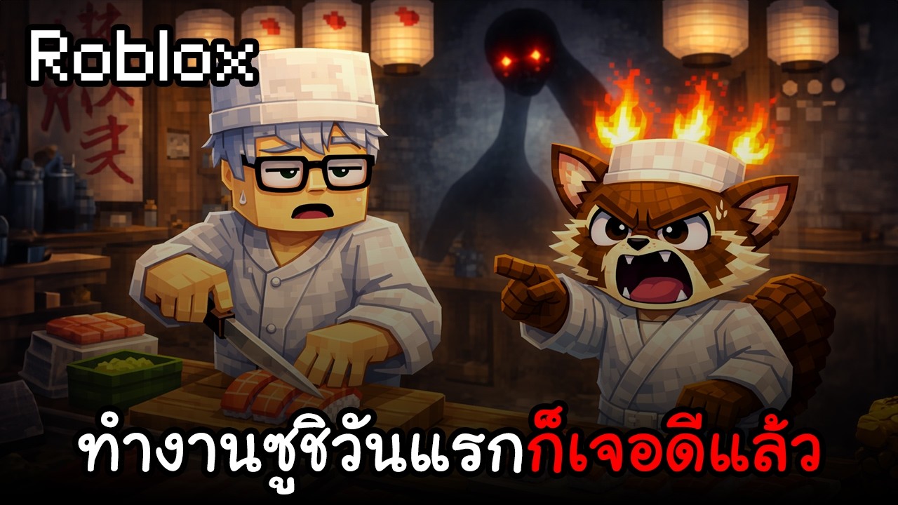 คืนสยองในร้านซูชิ #roblox : Road-Side Sushi
