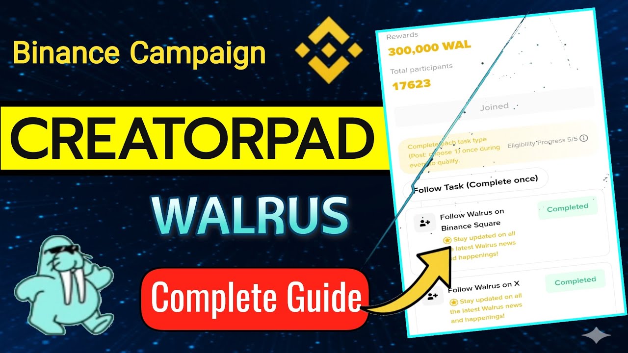 How to Join Binance CreatorPad WAL Task: Full Step-by-Step Tutorial 