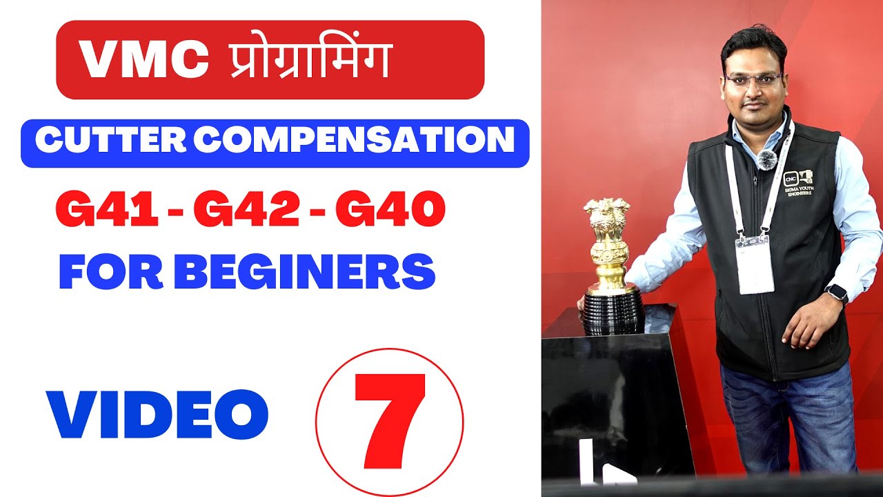 vmc programming - cutter comensation - cutter radius compensation - vmc for beginners