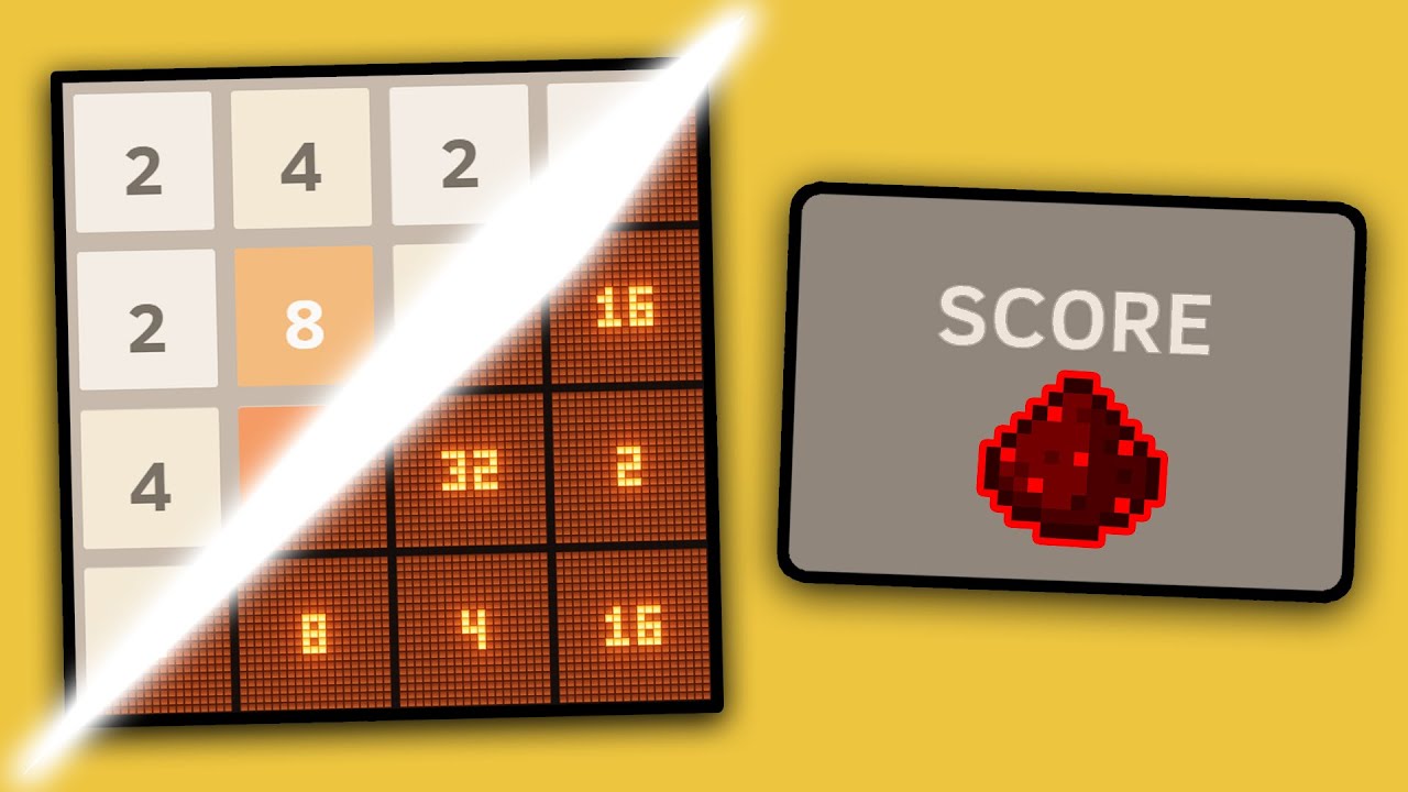 Я создал 2048 год, используя только редстоун!