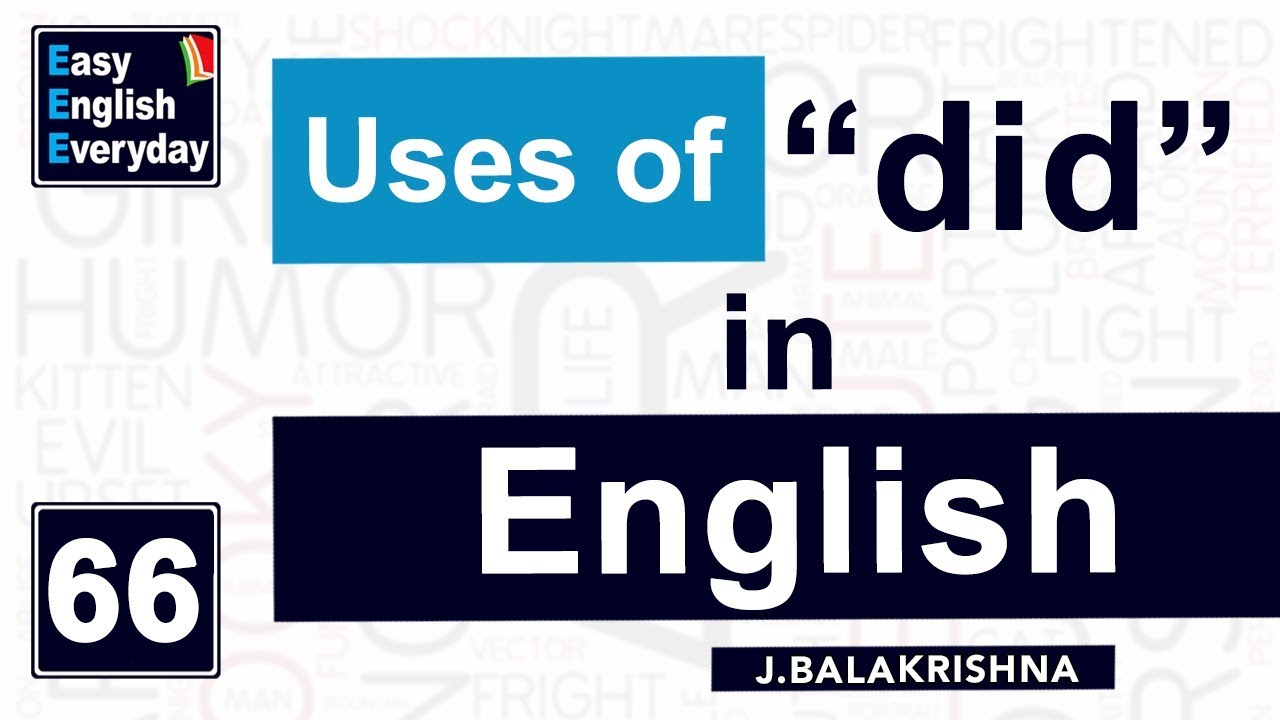Spoken English teaching videos | English learning lessons |Uses of “did” in English| native English