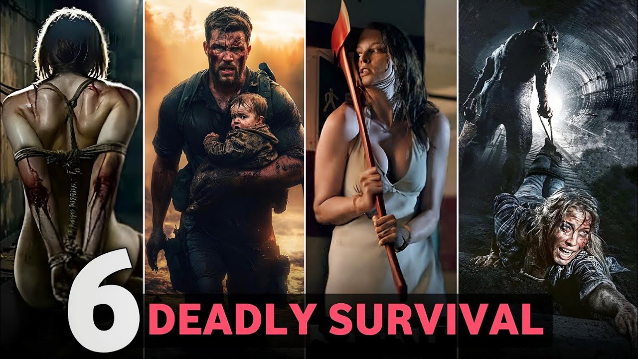 Top 6 Best Deadly Survival Movies In Hindi | Survival Movies 2025 | New Hollywood Survival Movies