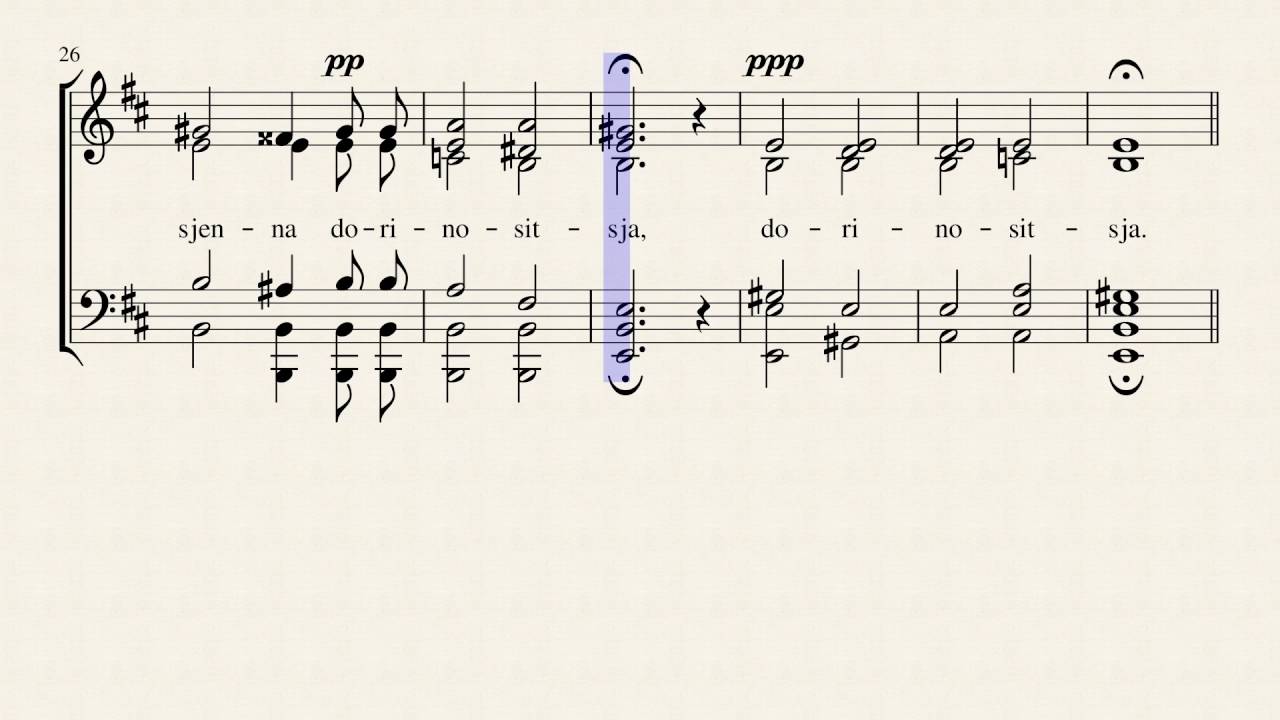 Nine sili nebsnija SATB divisi