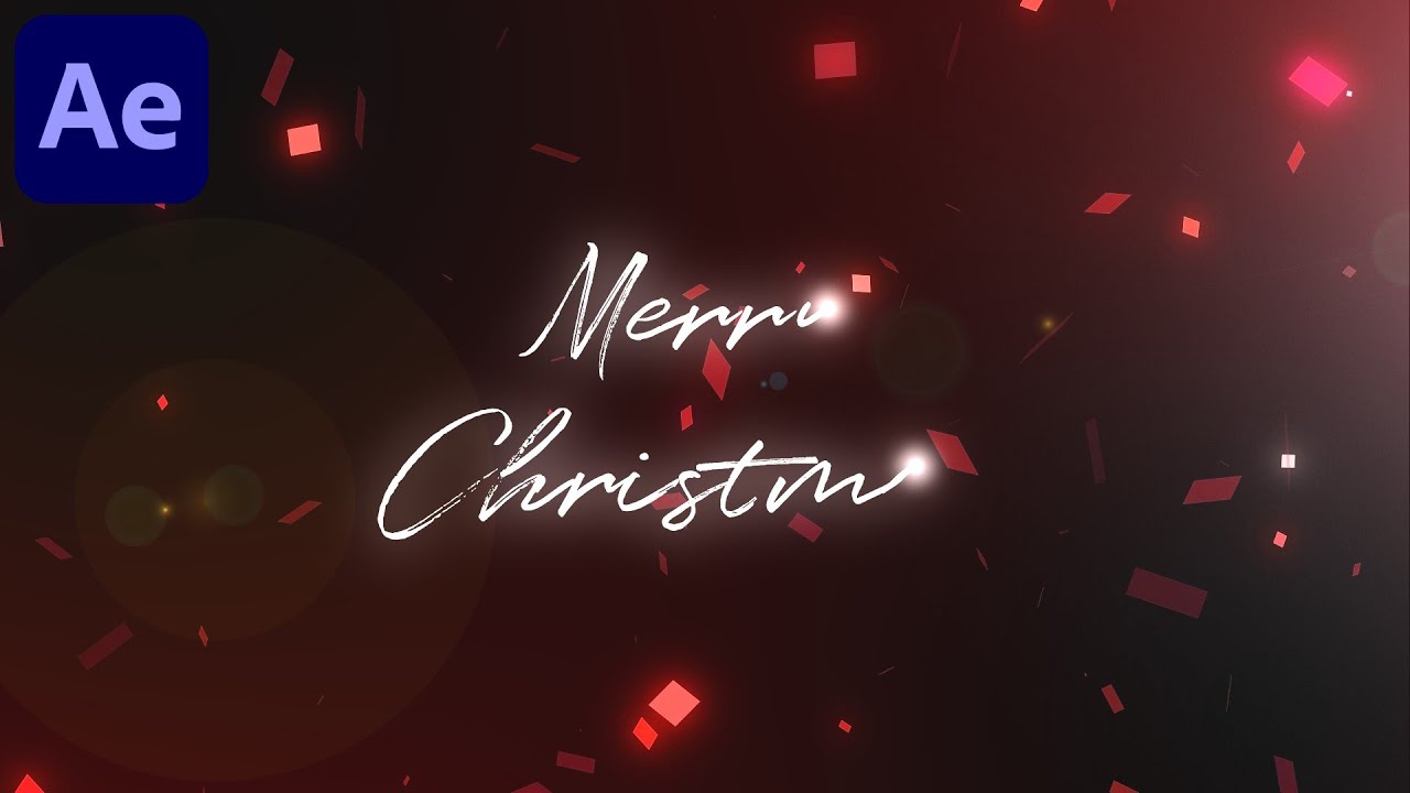 Merry Christmas Text Reveal in After Effects - After Effects Tutorial