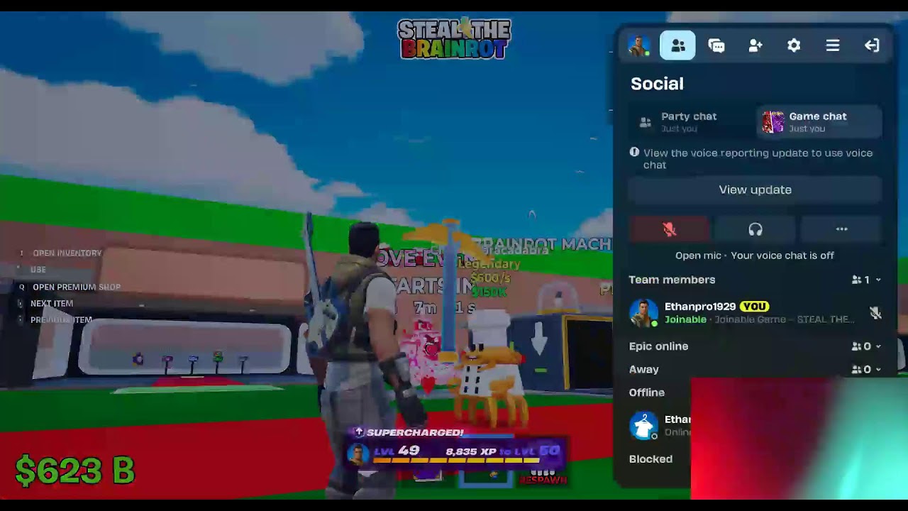 Playing fortnite