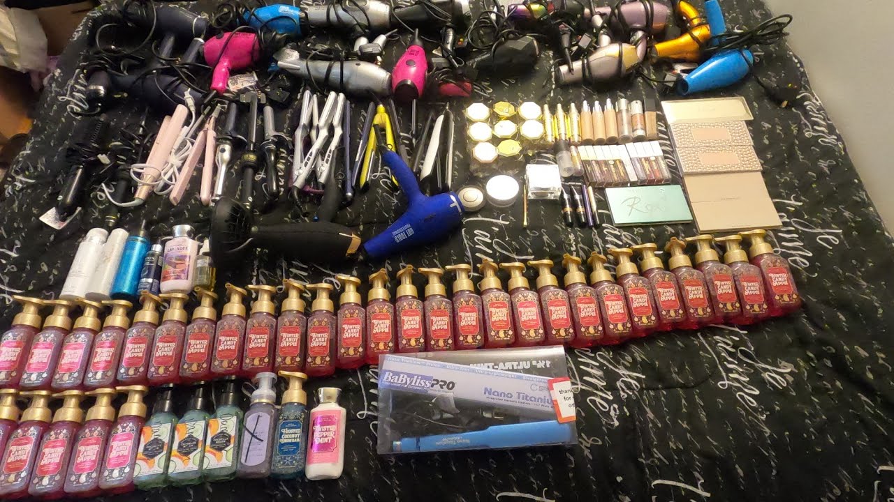 Dumpster Diving!! The Most Hair Tools I've EVER Found In A Haul!! Bath & Body Works!