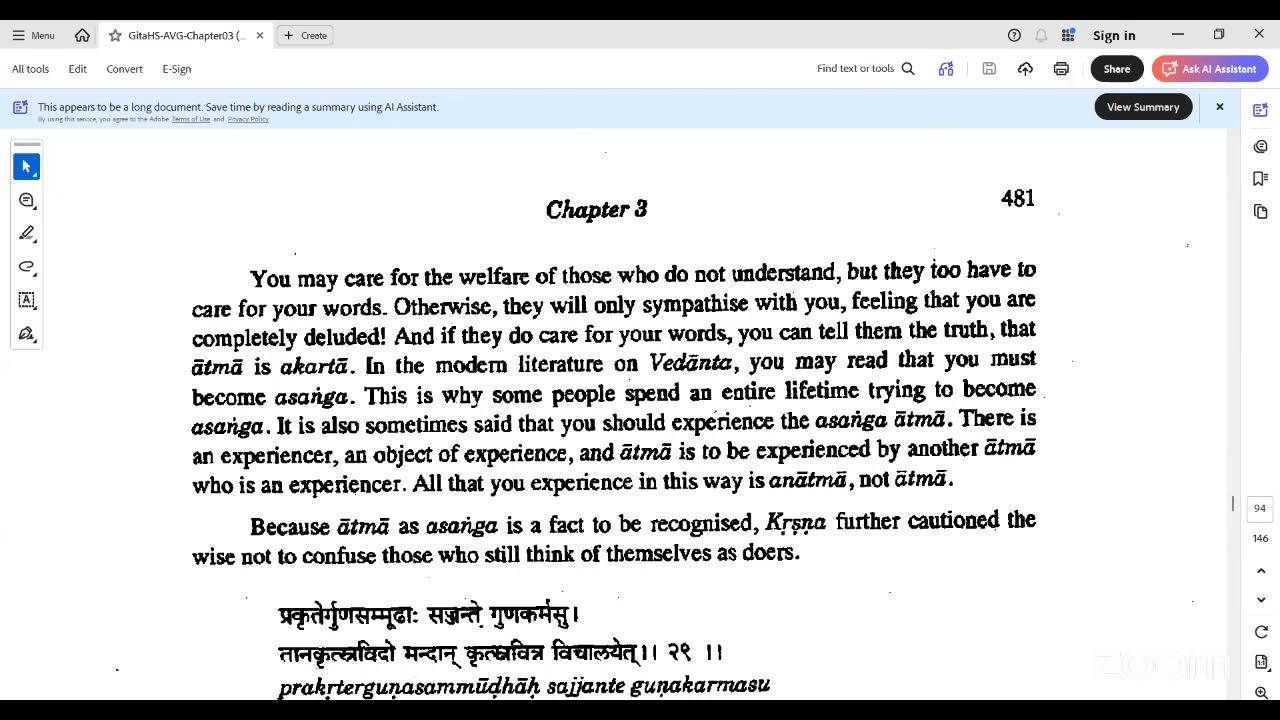 Gita home study Manana chap 3