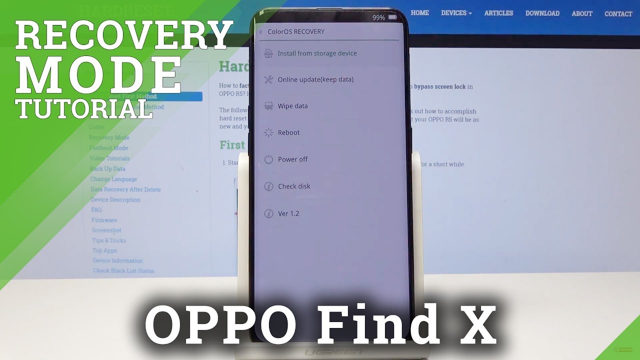 How to Hard Reset in Recovery Mode on OPPO Find X - Data Removal by Recovery Mode