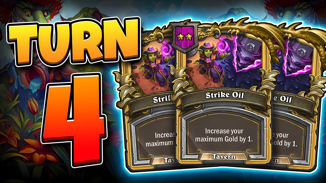 Turn 4 TRIPLE Oil - MAX Greed! | Hearthstone Battlegrounds