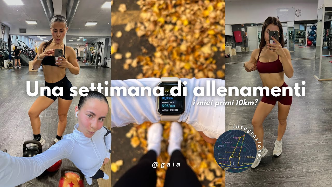 una settimana di allenamenti | la mia scheda, integrazione e corsa...