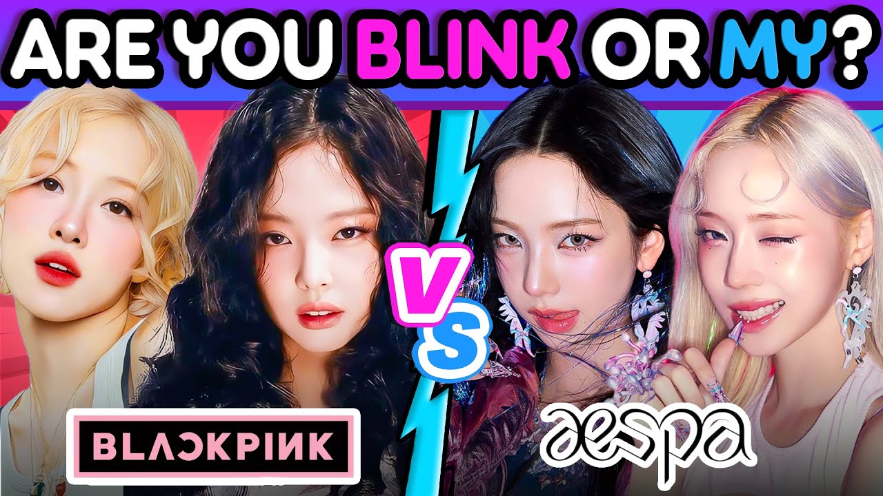 BLACKPINK vs AESPA battle 🔥 Are you a BLINK or MY? - Kpop Quiz Challenge | K-Music Quiz