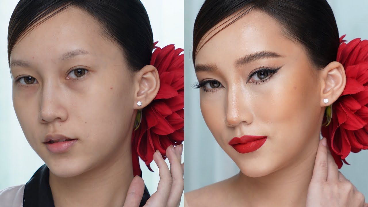 My Makeup แต่งหน้าแบบไฟลุก ลุคปากแดง สไตล์ดอลลาร์ สอนแต่งหน้าง่ายๆทำได้ตามทุกคน