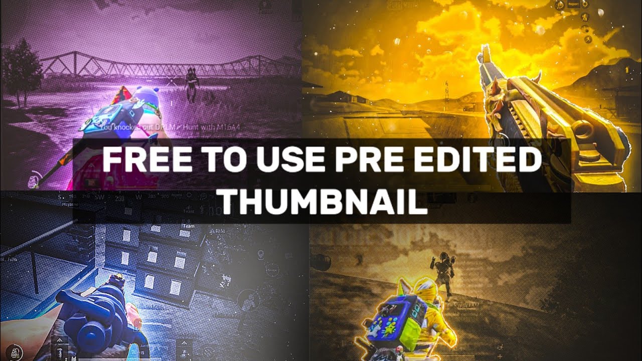 Free To use Thumbnail Without Text | Pubg Montage Thumbnail pack | Pubg Edited thumbnail | Part- 1
