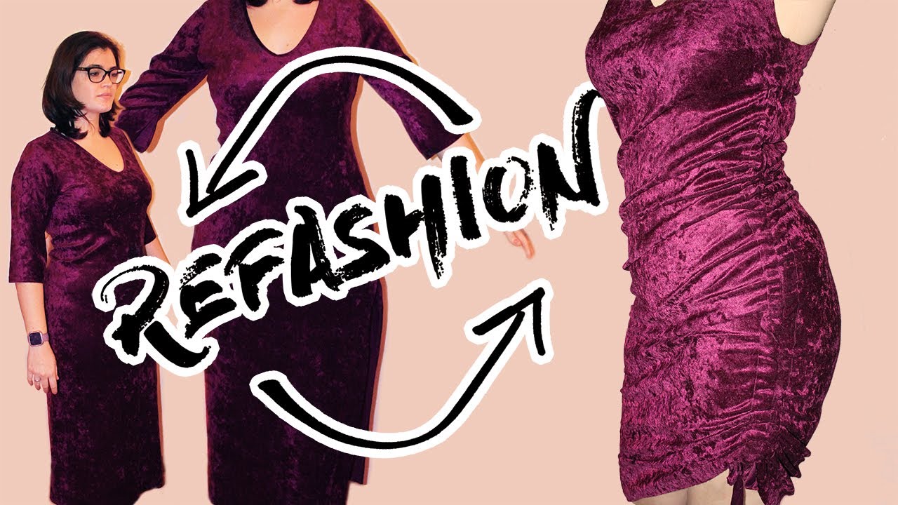 Da vecchio abito a vestitino arricciato - REFASHION