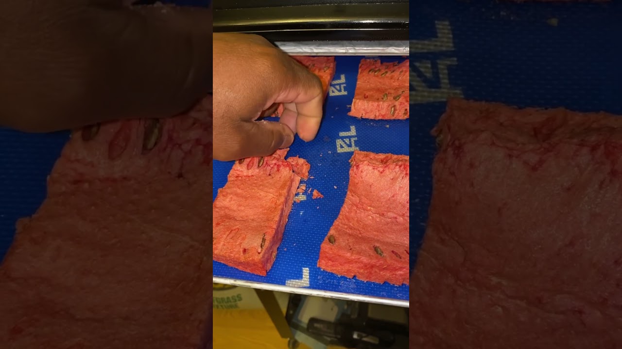 It’s like candy! Freeze dried watermelon in THE CUBE freeze dryer