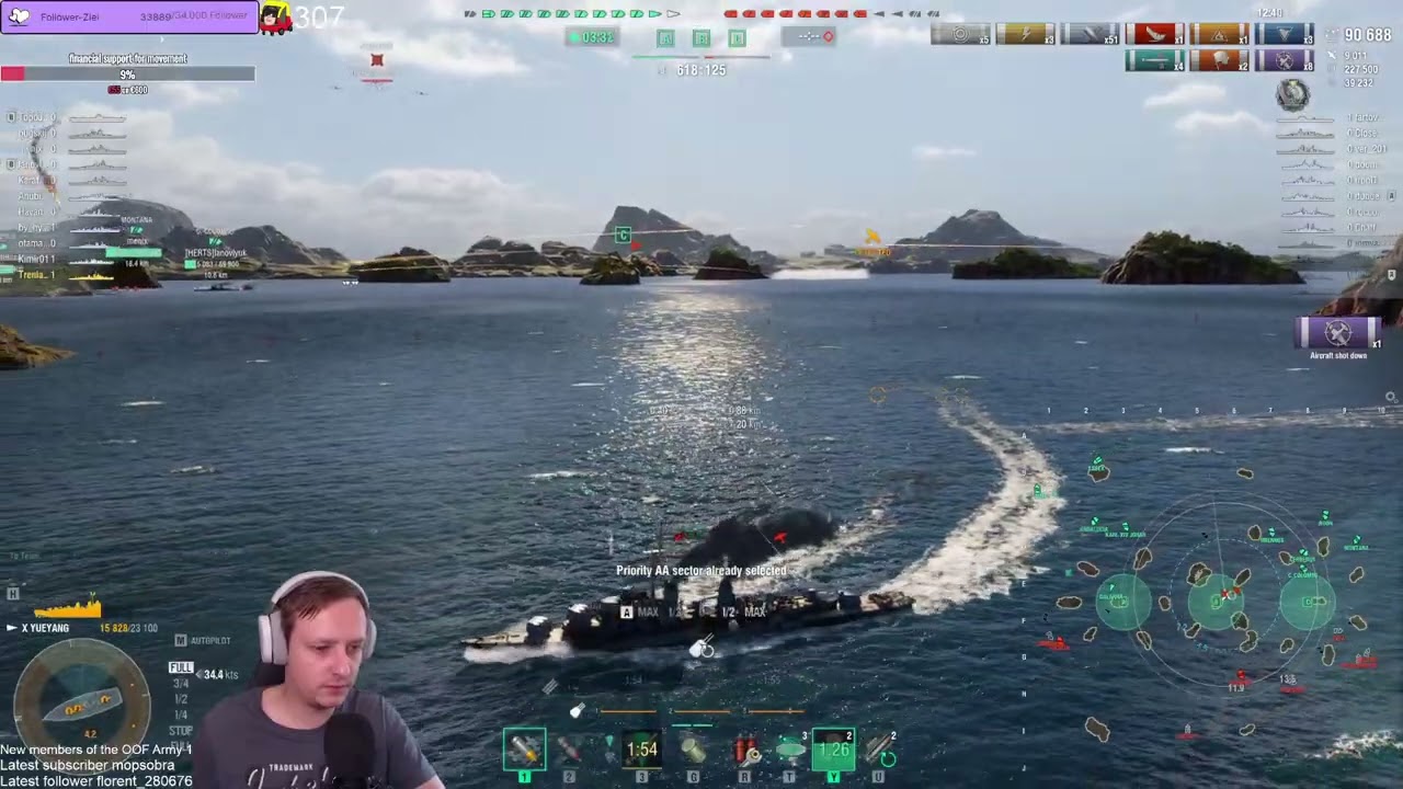 How to play the CHAD legmod, full gun, radar build Yueyang in World of Warships