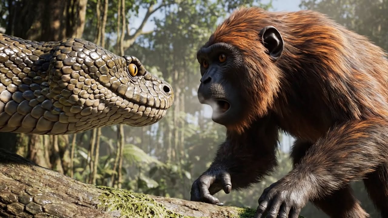 ANACONDA GIGANTE VS MONO AULLADOR ROJO | Momento de Vida o Muerte Junto al Río