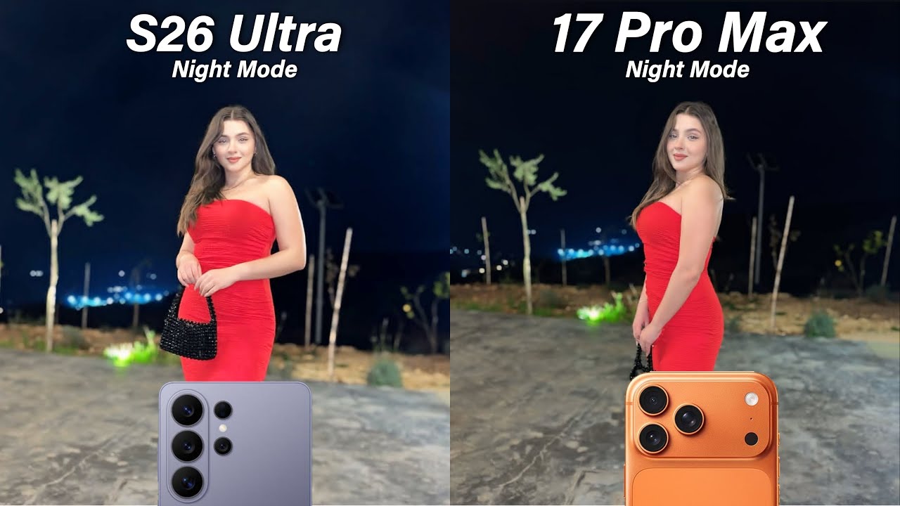 Samsung Galaxy S26 Ultra vs iPhone 17 Pro Max Night Mode Camera Test Comparison