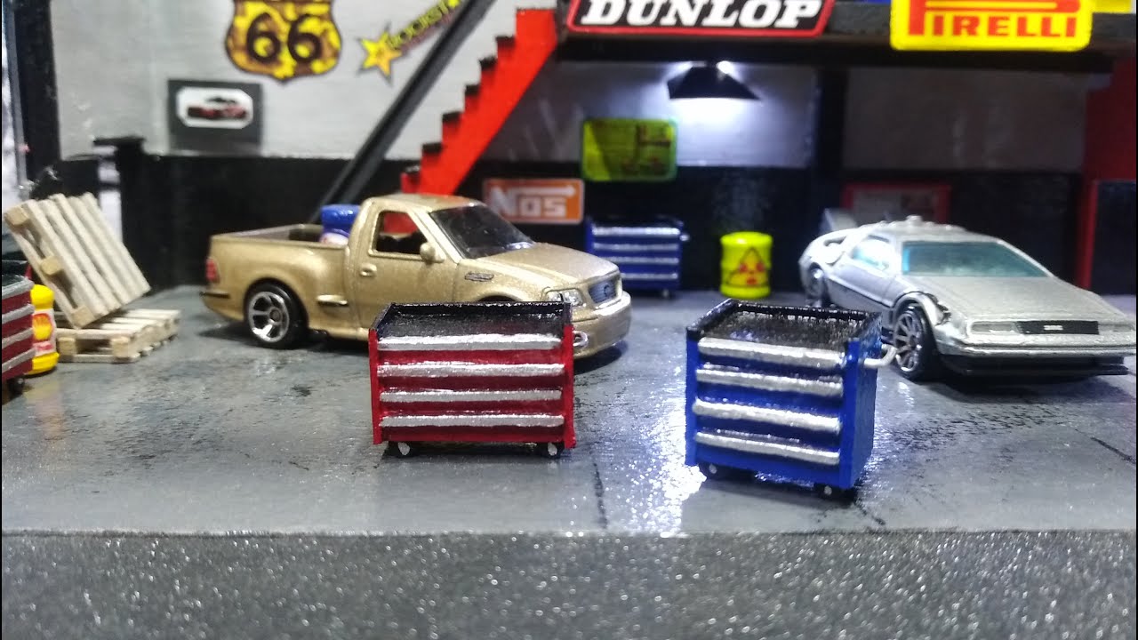 como hacer una caja de herramienta para diorama garage Hot Wheels 1,64, #diygarage #dioramataller