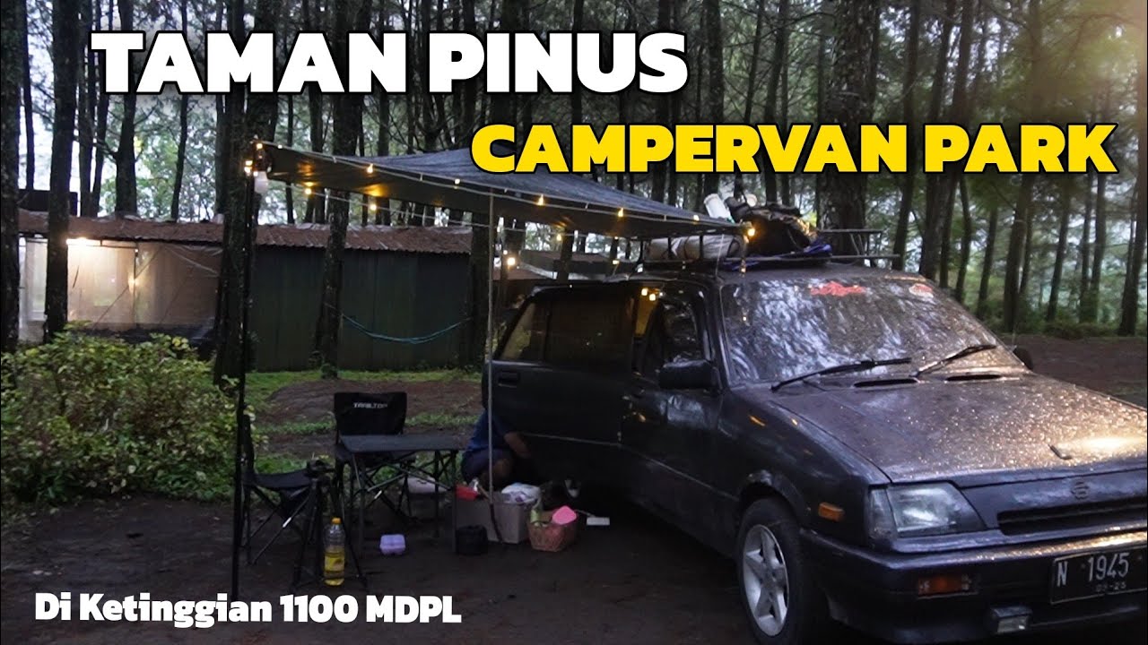 MOBIL 10 JUTAAN NEKAT CAMPER DI KETINGGIAN 1100 MDPL | GERIMIS, DINGIN, SYAHDU BANGET 