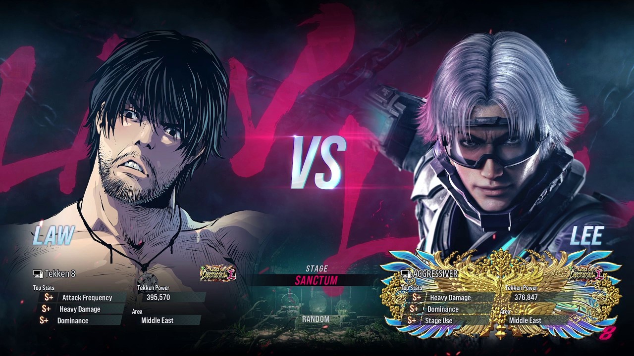 BSK (Law) VS Aggressiver (Lee) Tekken 8 Ranked