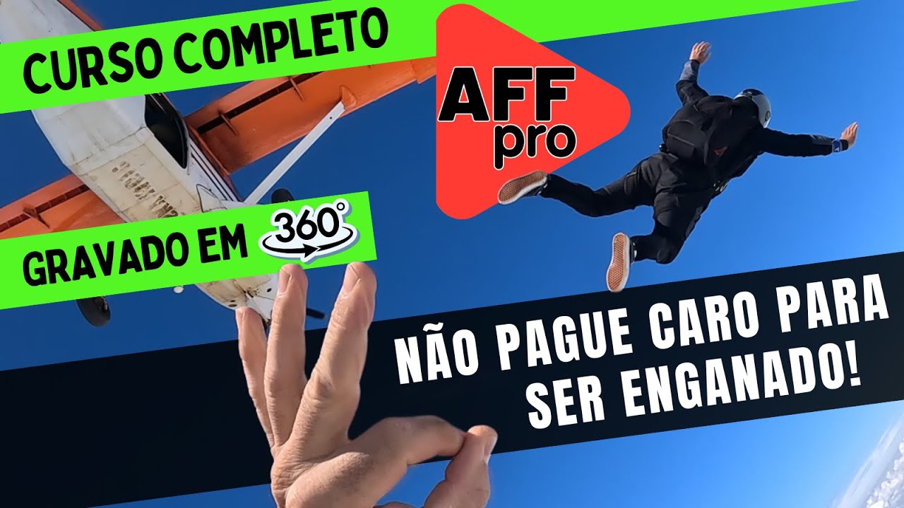 [Curso de Paraquedismo] Curso AFF Pro completo gravado em 360º