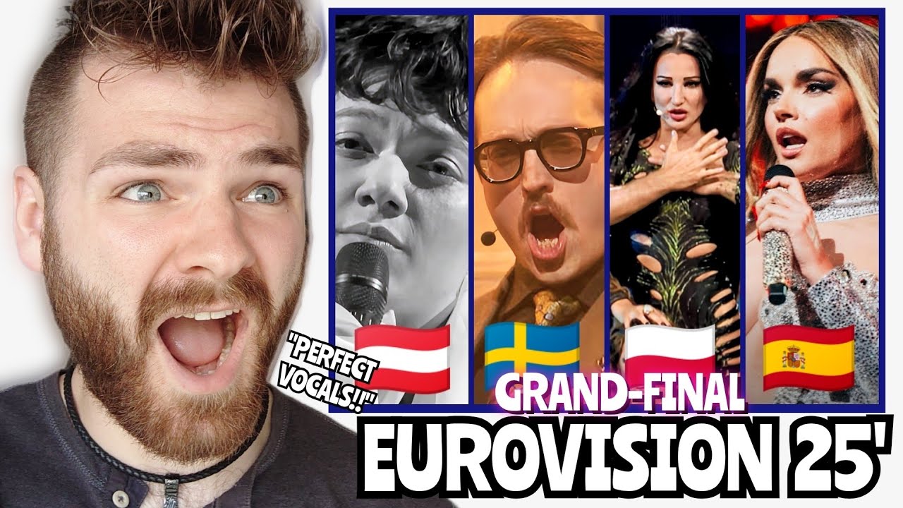 Spain 🇪🇸 & Austria 🇦🇹 & Poland 🇵🇱 & Sweden 🇸🇪 | LIVE | Grand Final | Eurovision 2025 | REACTION!