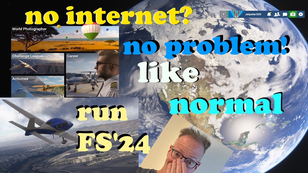 Нет интернета — нет проблем, FS2024 работает как обычно.