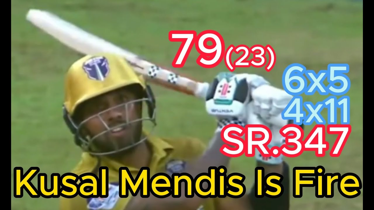Kusal Mendis is fire!!! He is playing best inning of lanka t10.