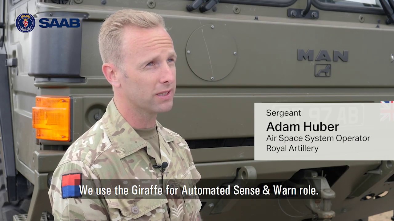 British Army operators on using Saab's Giraffe AMB radar.