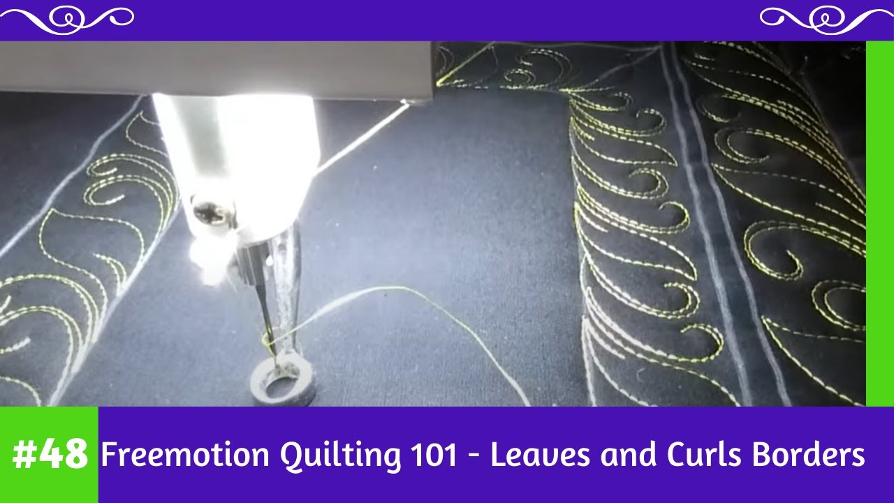 Freemotion Quilting 101  #48 - Leaves and Curls- Borders