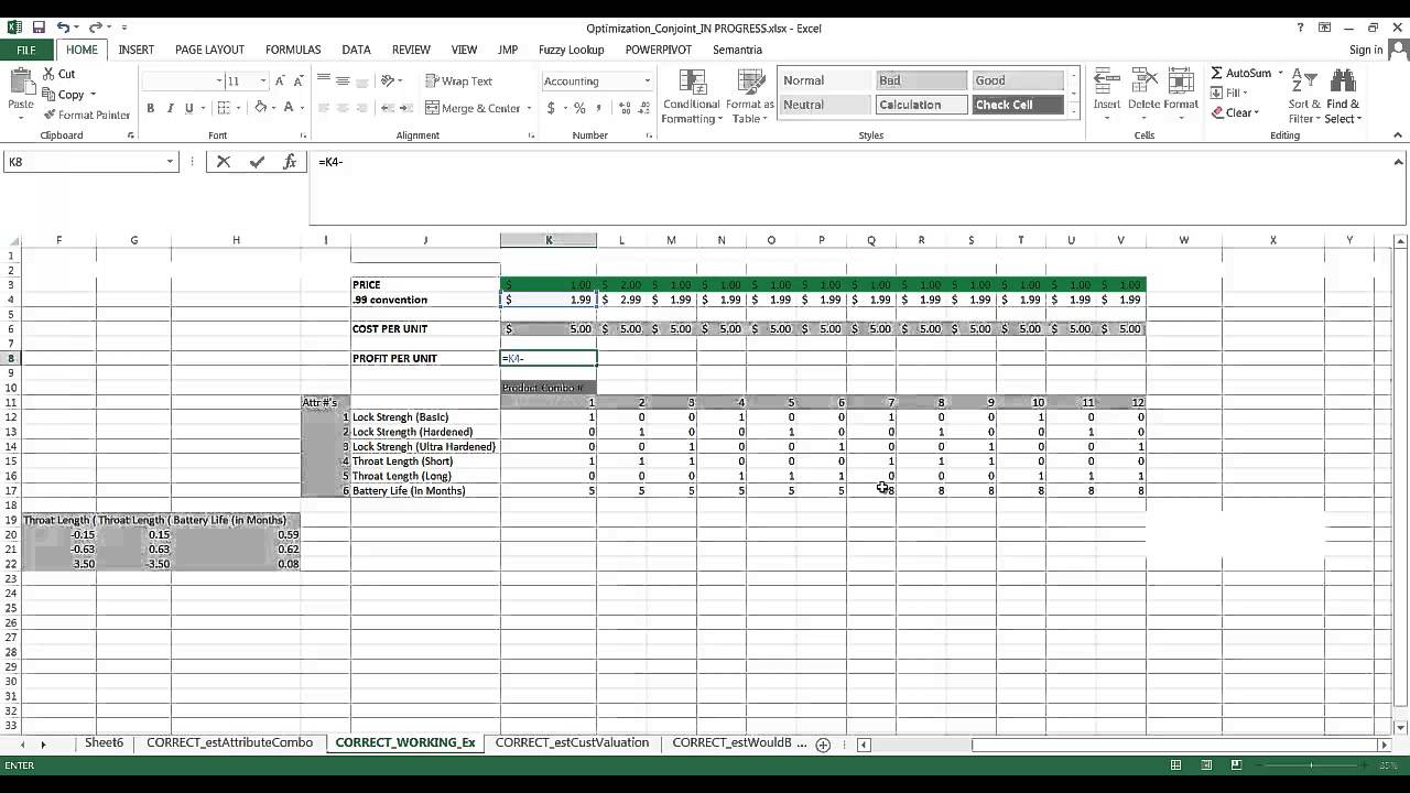 Optimizing Pricing and Profit for a New Product Using Conjoint Analysis and Excel