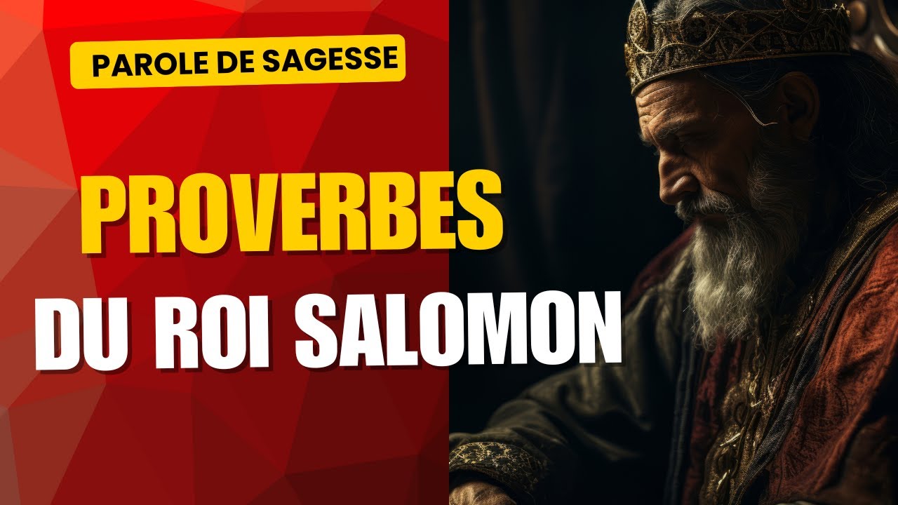 Dieu a donné cette sagesse à Salomon… écoute-la aujourd’hui