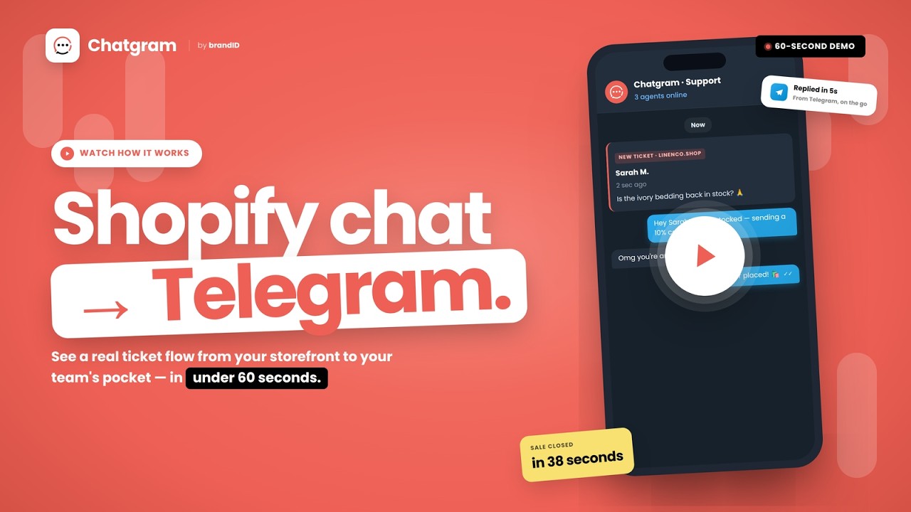 Run Customer Support from Telegram &mdash; Chatgram Live Chat Demo & Setup Walkthrough