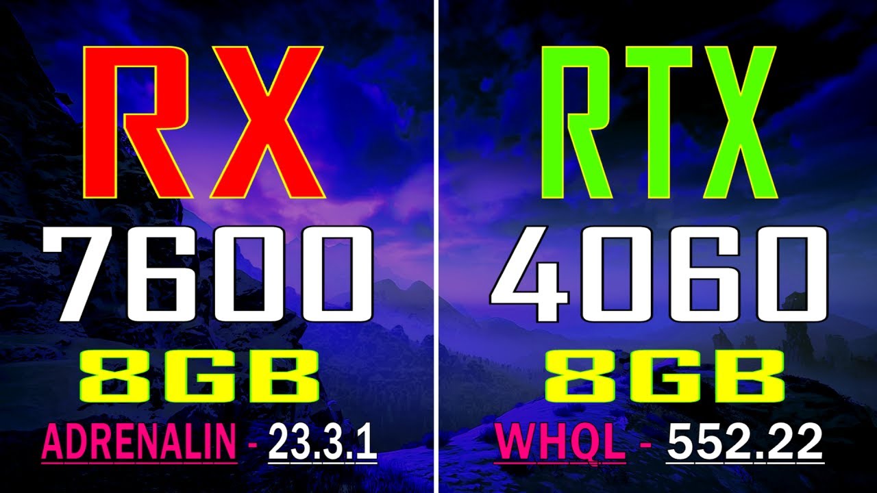 RTX 4060 vs RX 7600 // NEW DRIVER // PC GAMES BENCHMARK TEST ||