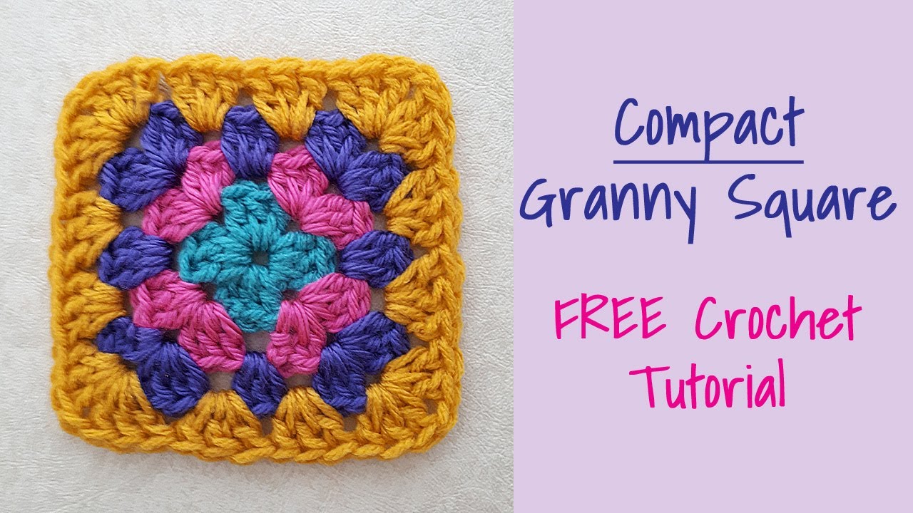 CROCHET: Compact Granny Square~Crochet Tutorial