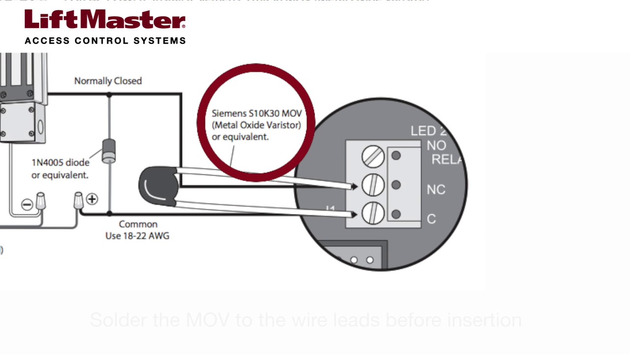 LiftMaster - How to Wire a Maglock to the EL2000, EL2000SS EL1SS or EL25 Telephone Entry System