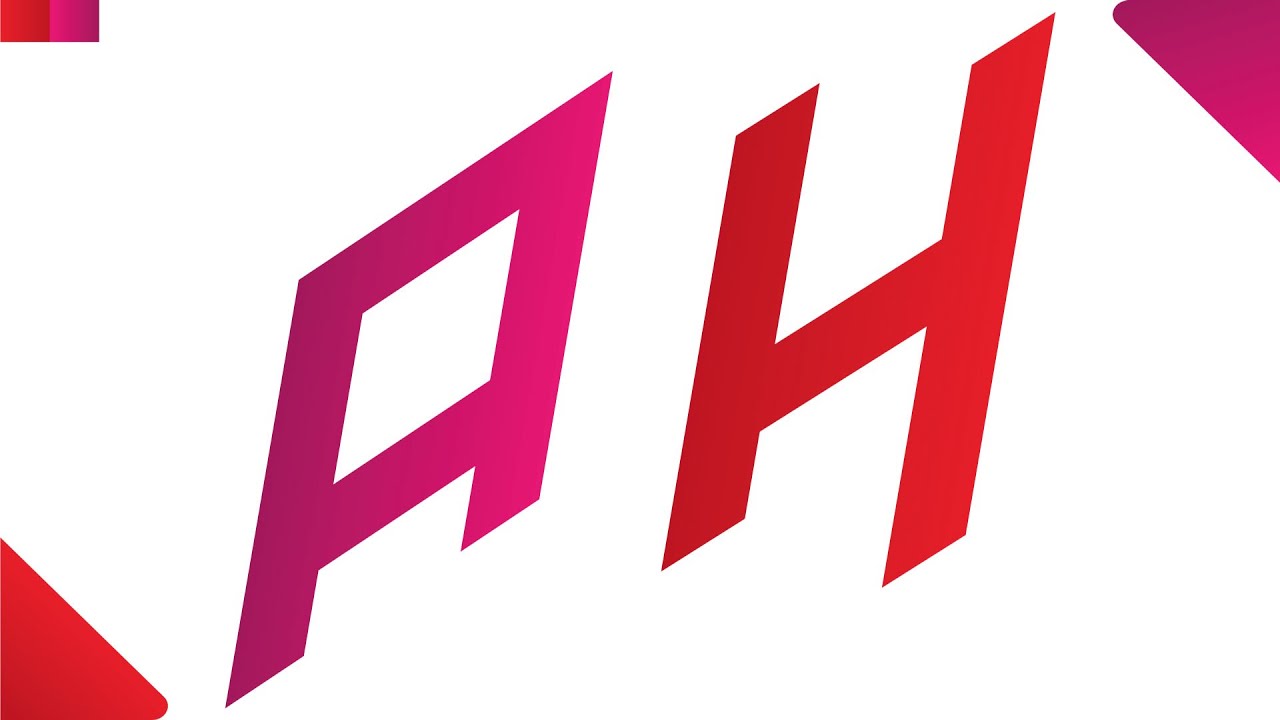 A H Gradient Logo Design | Adobe Illustrator #abaidgraphicstudio