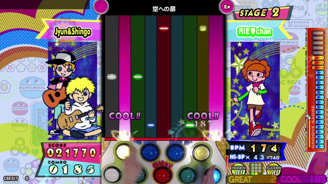 [POP'N MUSIC] グライド - 空への扉 (EX)