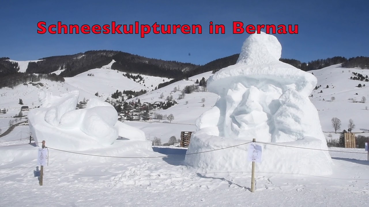 Drohnenfilm von den Schneeskulpturen in Bernau im Schwarzwald
