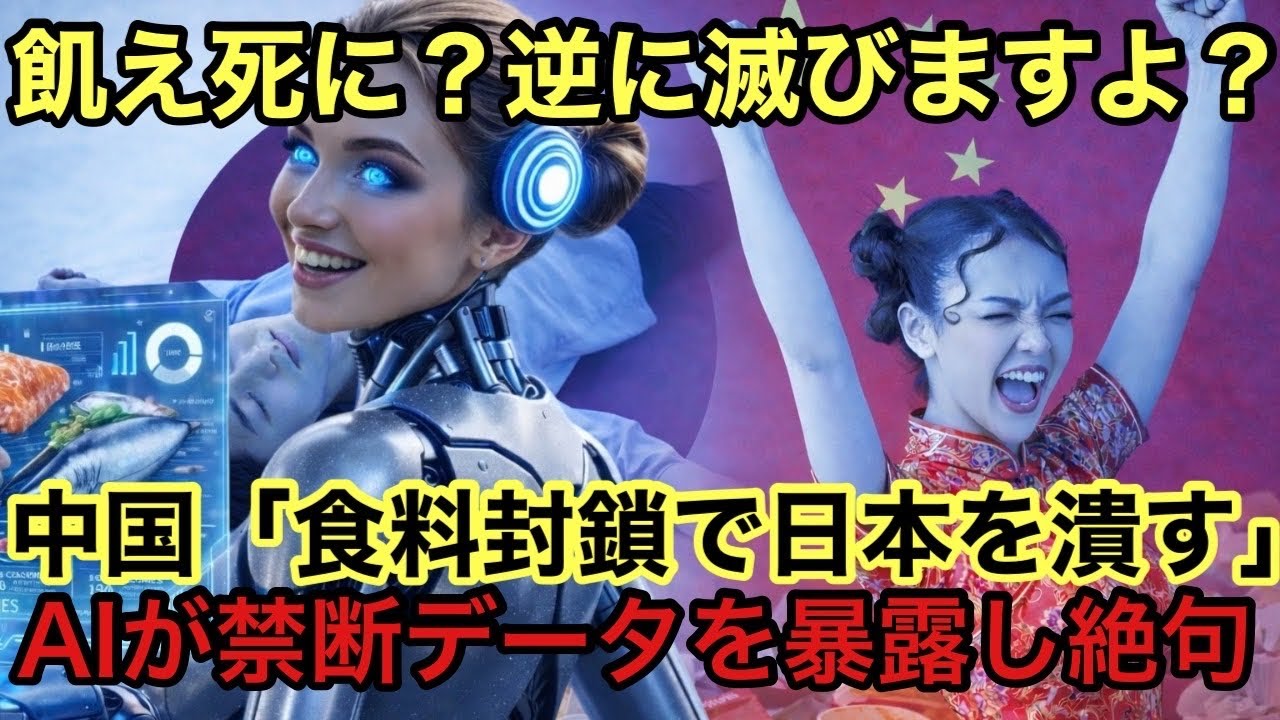 【海外の反応】AI「日本を飢え死にさせる？逆にあなた方が滅びますよ？」中国が仕掛けた食料封鎖計画→AIが暴露した日本の