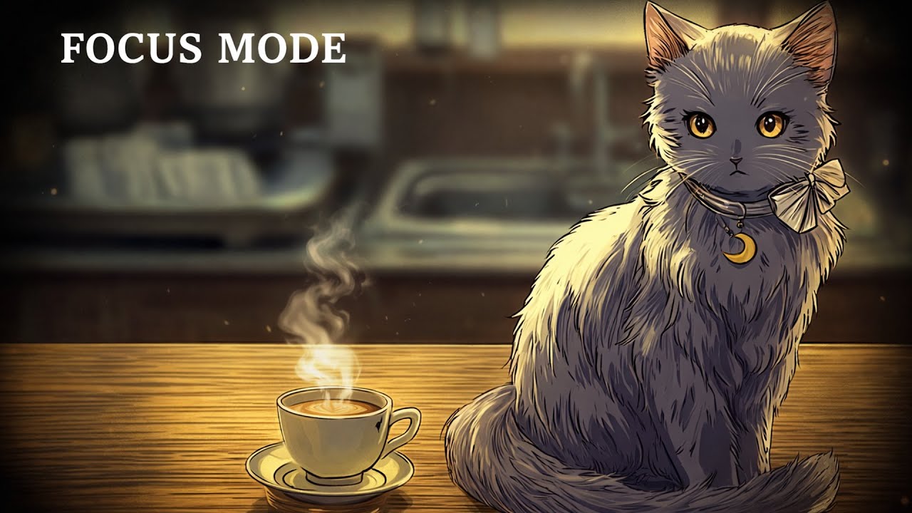 Steady Focus at the Café | Warm Ambience with Soft Jazz Background
