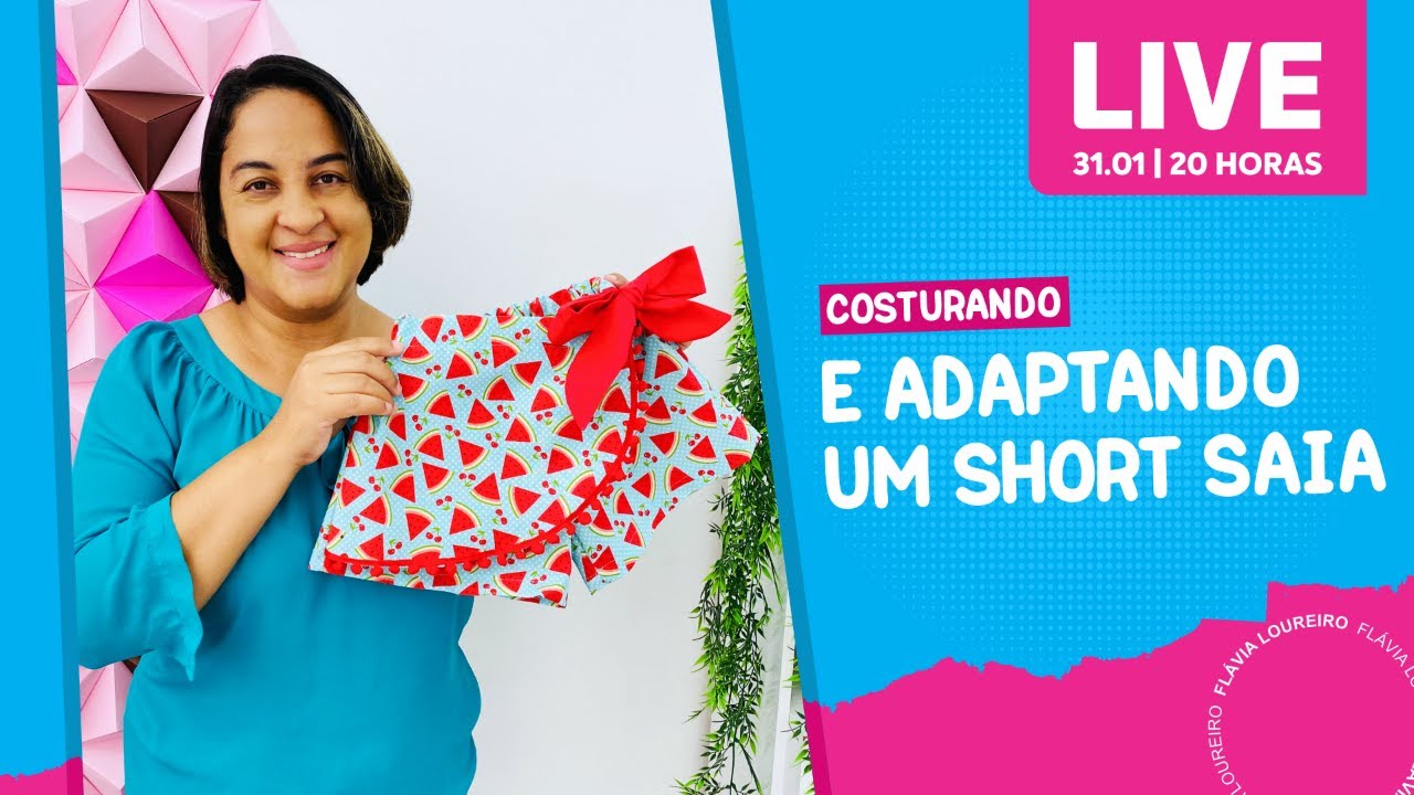 COSTURANDO E ADAPTANDO UM SHORT SAIA INFANTIL
