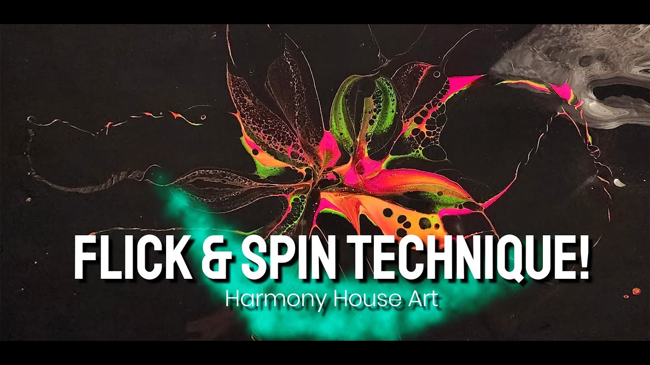(709) New Flick and Spin Technique! Inspired by @NateBrightArt & @AnnukkaArtStudio