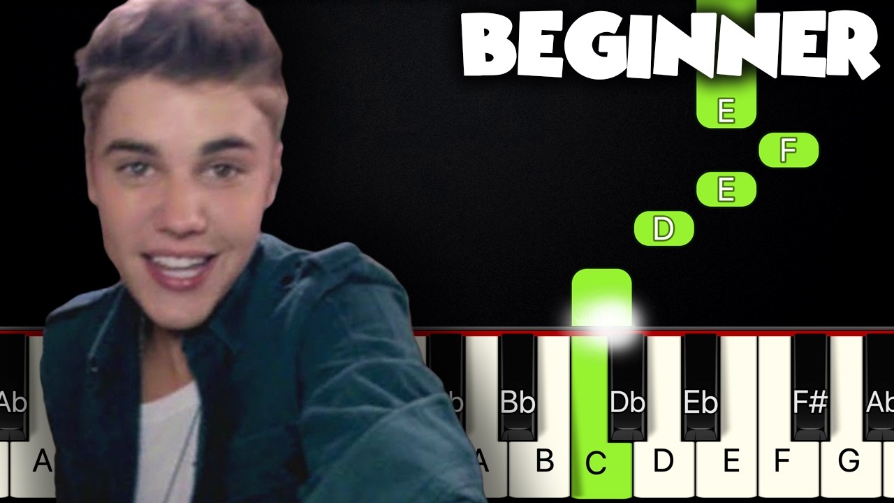 Beauty And A Beat - Justin Bieber | BEGINNER PIANO TUTORIAL