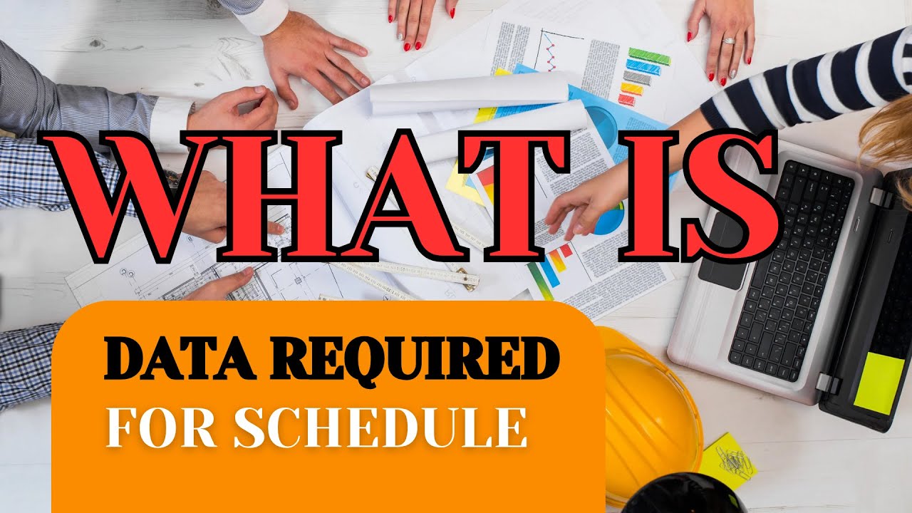 Data Required for Project Schedule Development #p6 #construction #primavera #planner 