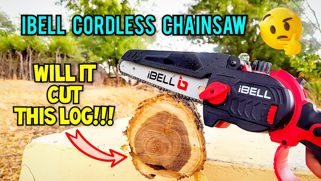 Cordless Chain Saw - iBELL BS20-08 Battery Machine - Unboxing & Demo #trending #diy #tree #electric