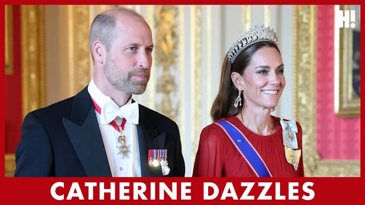 Princess Catherine STUNS in Red Givenchy Gown at Royal State Banquet | HELLO!