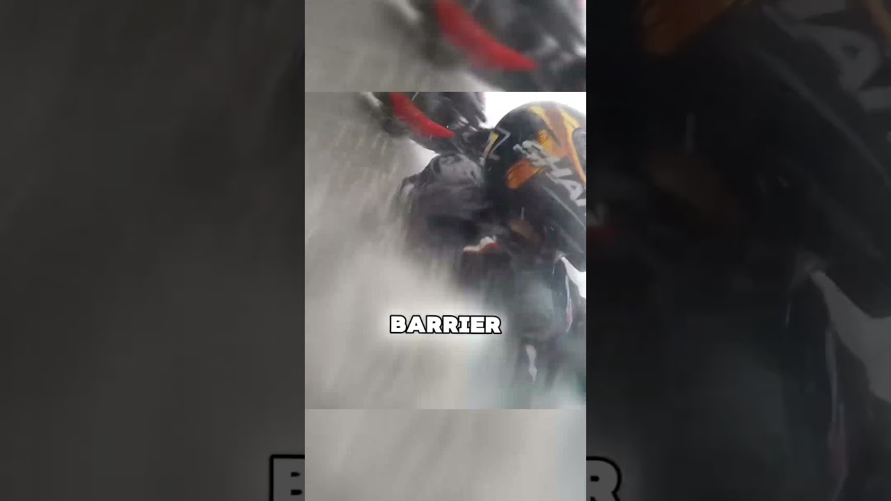 Biker Shields Girlfriend in Rainy Crash!😬