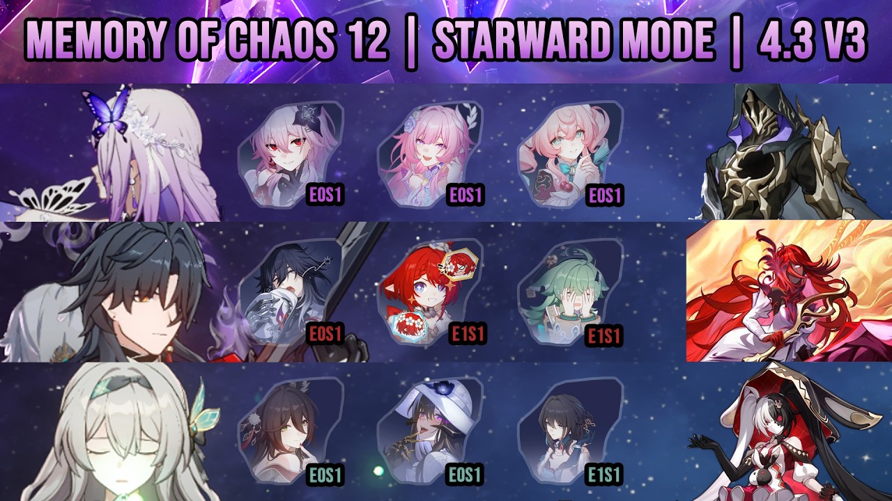 Memory of Chaos 4.3 V3 | Starward Mode | Castorice E0S1| Mortenax Blade E0S1 | Firefly E2S1